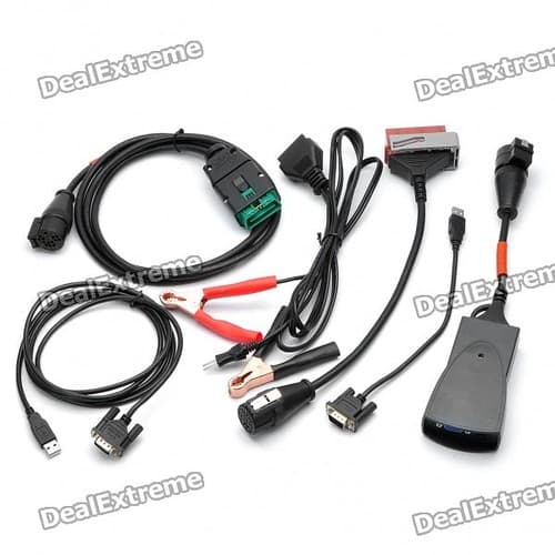 Escáner de diagnóstico OBD-II conectado a un auto
